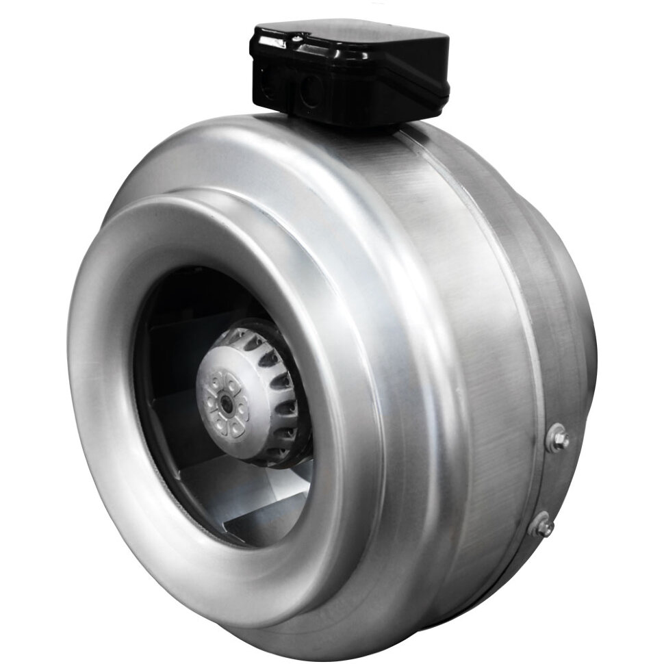 Вентилятор канальный круглый в оцинкованном корпусе (с кронштейном)  (ВКК Ø100)